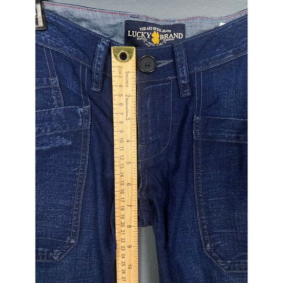 LUCKY BRAND Size 0/25 Blue Jeans Rancher Trouser Wide Leg NEW NWT - Picture 9 of 12